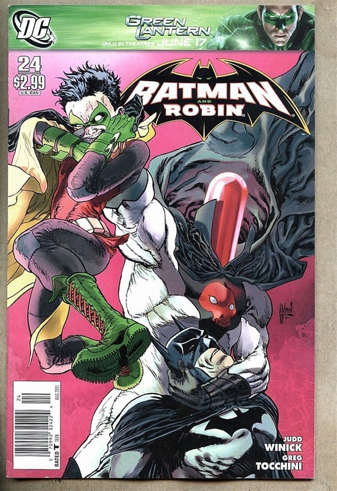 Batman And Robin #24-2011 vg+ 4.5 Newsstand Variant Cover DC Comics Make BO