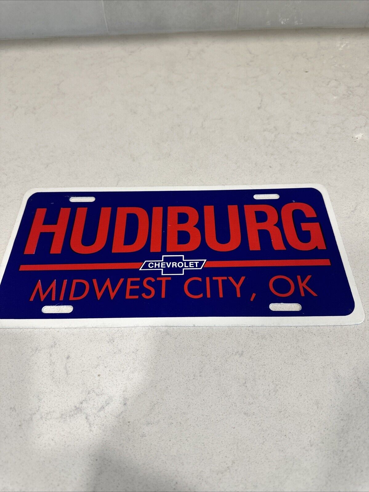 Hudiburg Chevrolet Chevy Midwest City OK Dealer Plate 