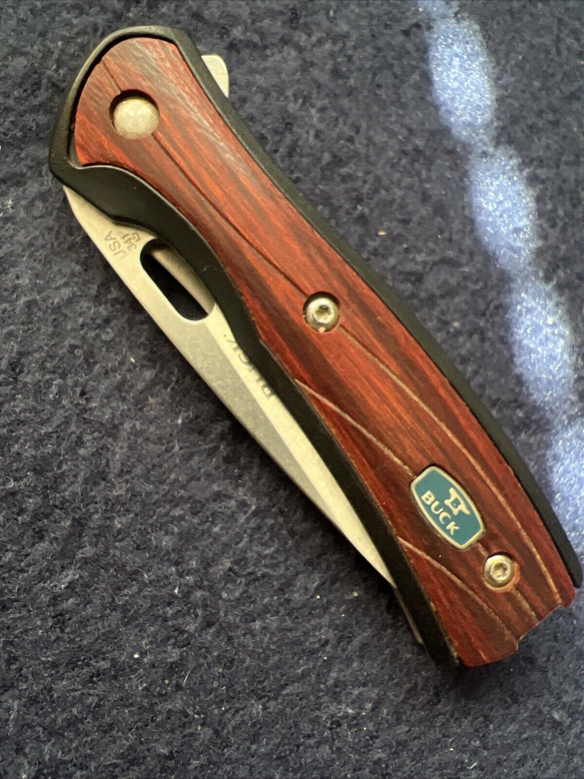 Buck 341 Vantage Avid Small EDC Folding Pocket Knife Redwood 420HC USA 341RWS