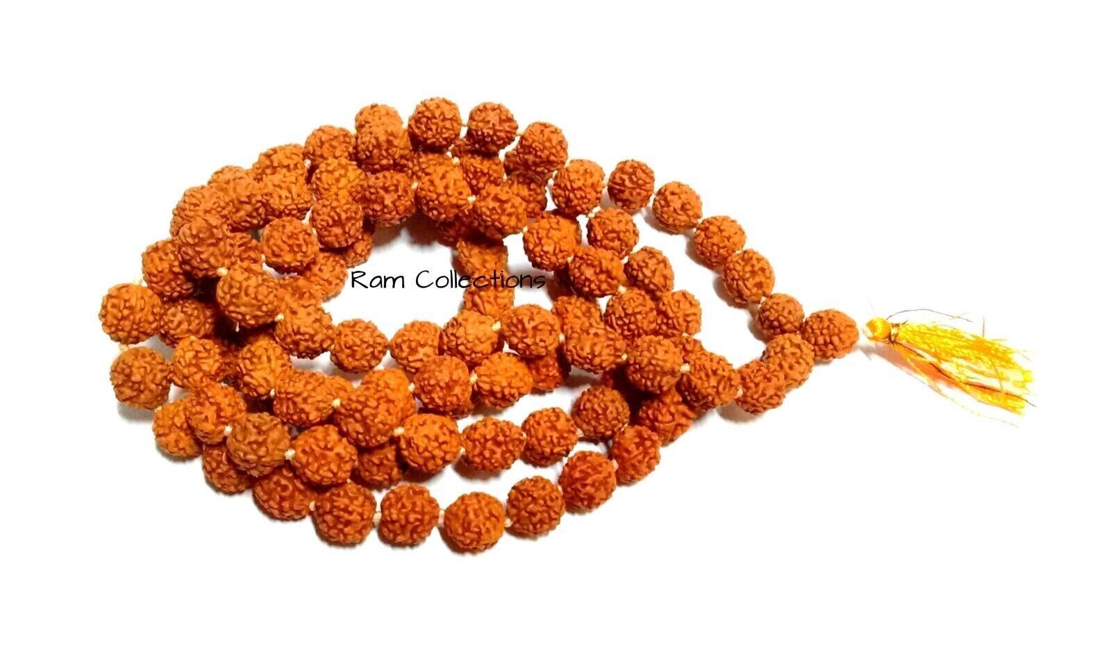 10 Pieces 5 Mukhi Rudraksha Mala Five Face Rudraksh 10 mm Bead Size 100% Genuine