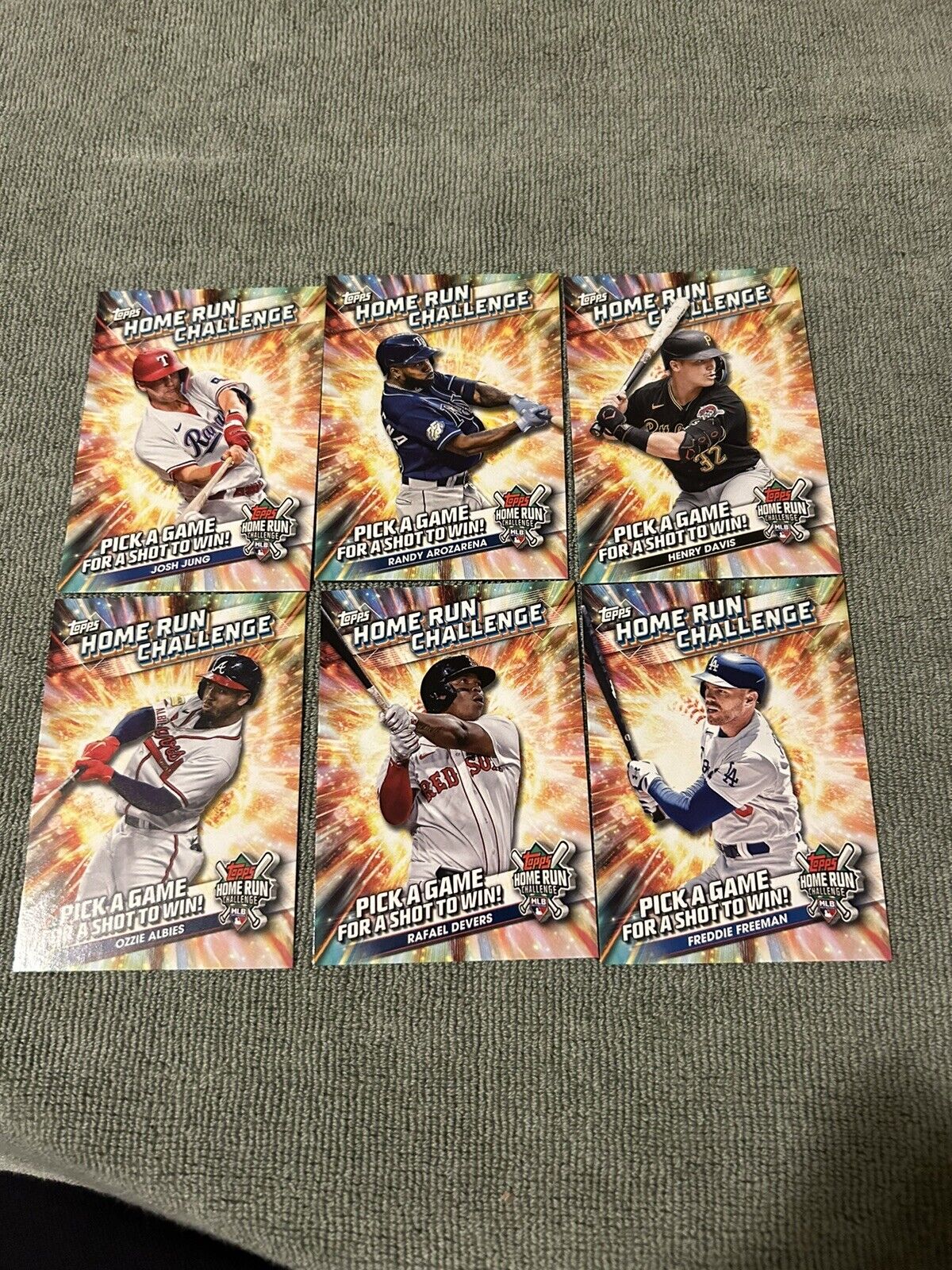 2024 Topps Homerun Challenge Lot Of 6. Not Used Or Scratched. Mlb