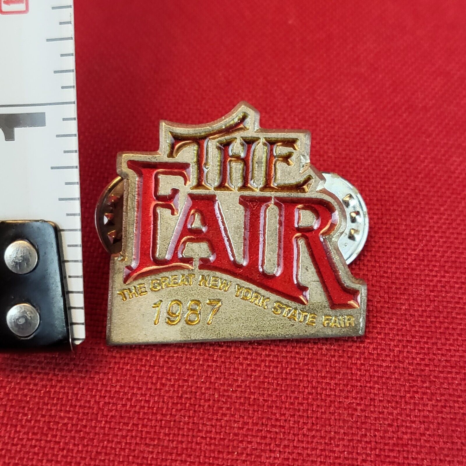 THE GREAT NY STATE FAIR PIN 1987 PINBACK HAT LAPEL VINTAGE RARE