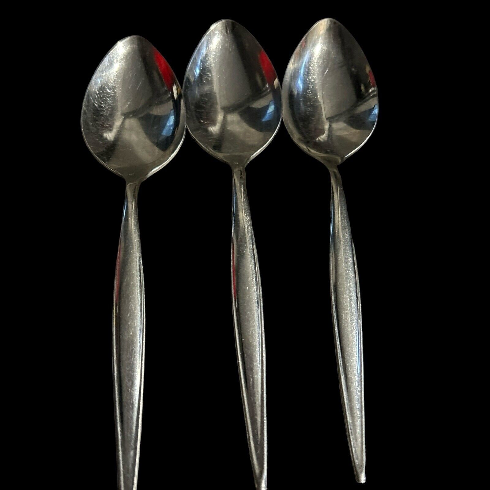 3 ESTATE SOLID STAINLESS USA EBTIDE PATTERN Serving Spoons