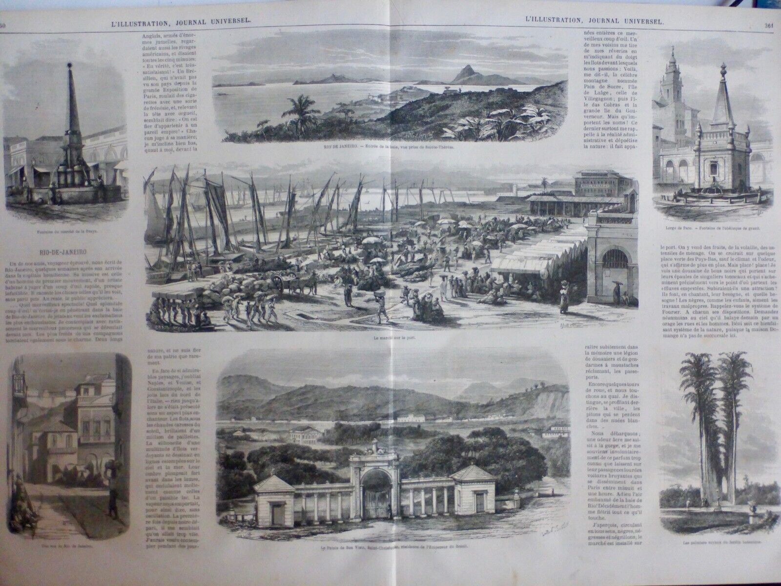 1865 1928 America South Brazil Rio de Janeiro Customs 15 Newspapers Antique