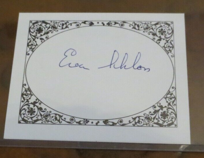 Eva Schloss autographed bookplate signed Anne Frank stpsister Holocaust Survivor