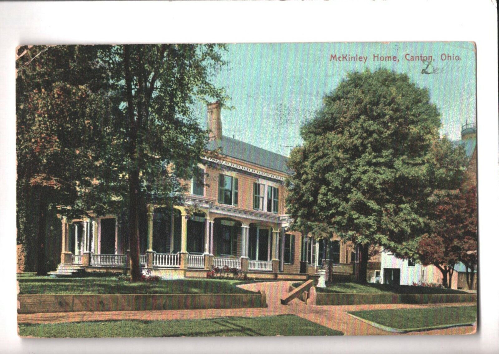 1907 Postcard Canton OH Ohio McKinley Home Undivided Back Antique