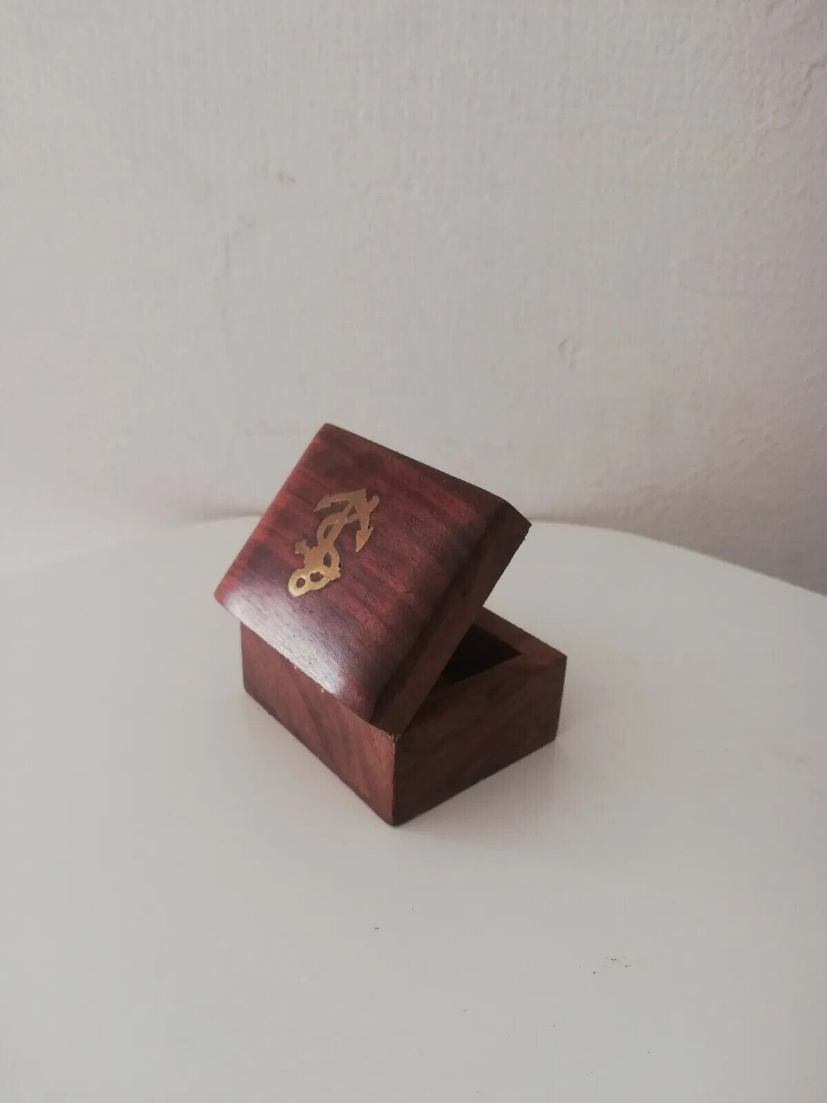 Vintage Small French Antique Wooden Jewellery Box