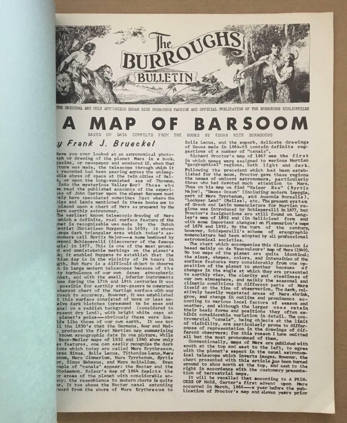 BURROUGHS BULLETIN #14 fanzine RUSS MANNING Harry Habblitz TEX LOWELL ERB 1963