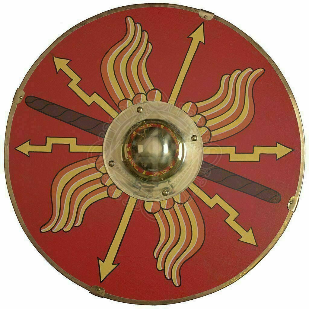 Halloween Medieval Wooden Round Shield Parma Knight Templar Armor Shield Replica