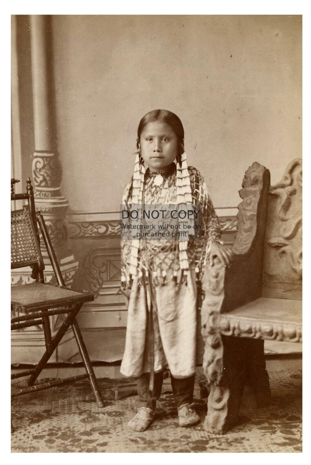 STANDING HOLY CHIEF SITTING BULLS DAUGHTER NATIVE AMERICAN 4X6 PHOTO