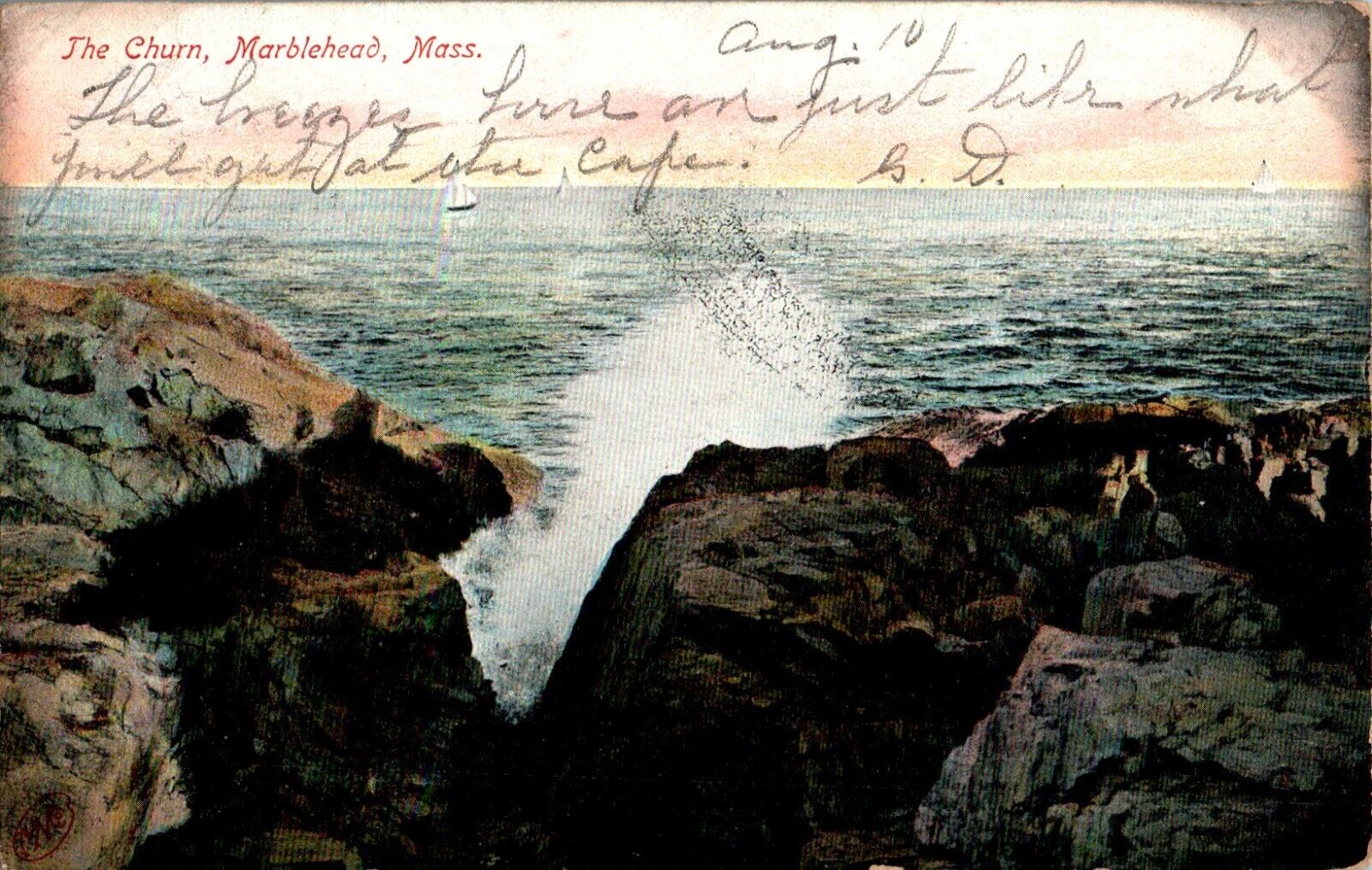 The Churn, Marblehead, Massachusetts MA 1906 Postcard