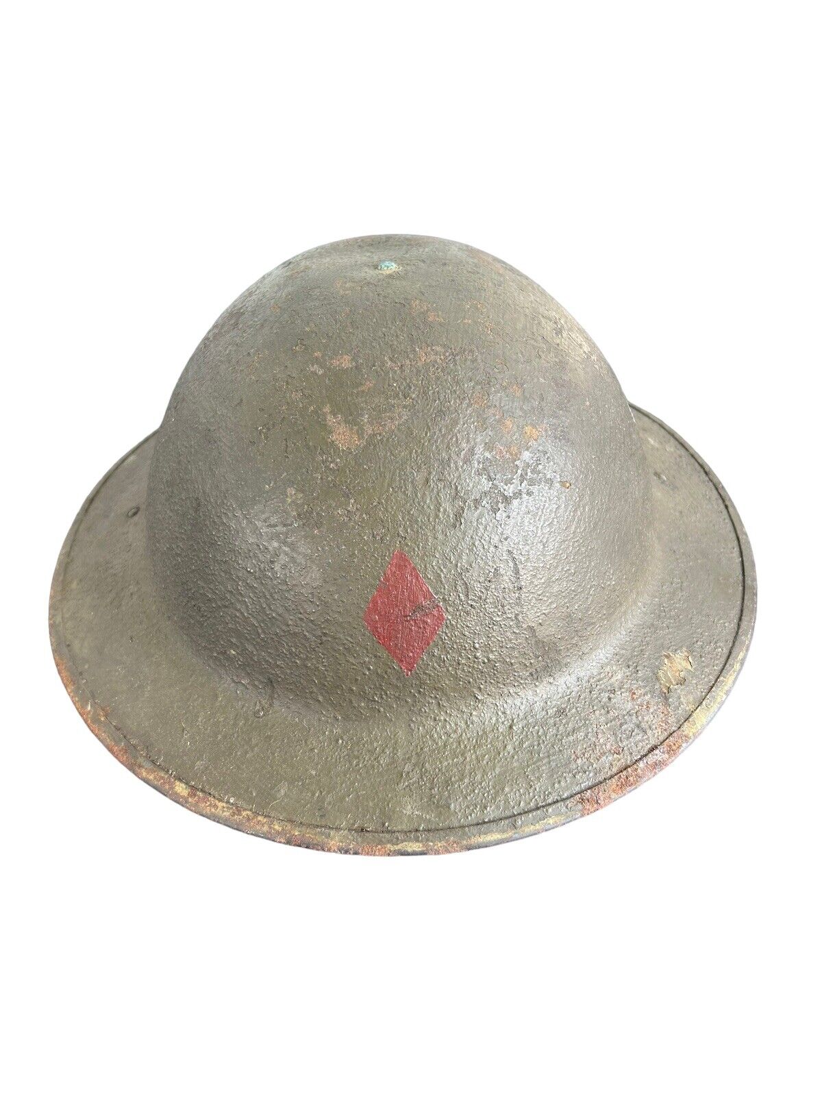Vintage Original US ARMY WW1 Combat Helmet with Liner & Chinstrap 