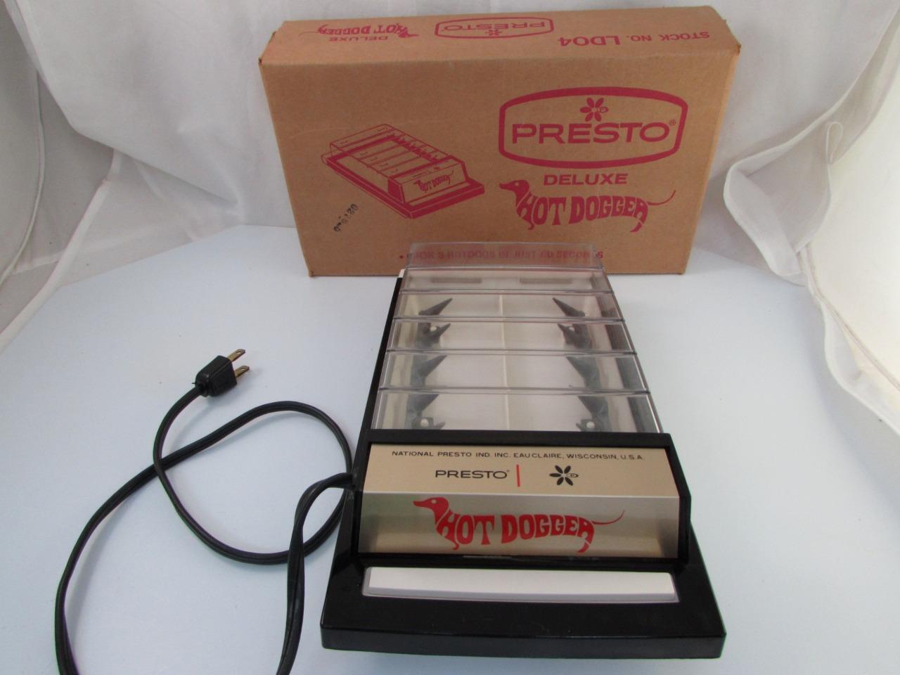 Vintage - Presto Hot Dogger Cooker - 100% Working. With Box 6 DOGS IN 60 SECONDS