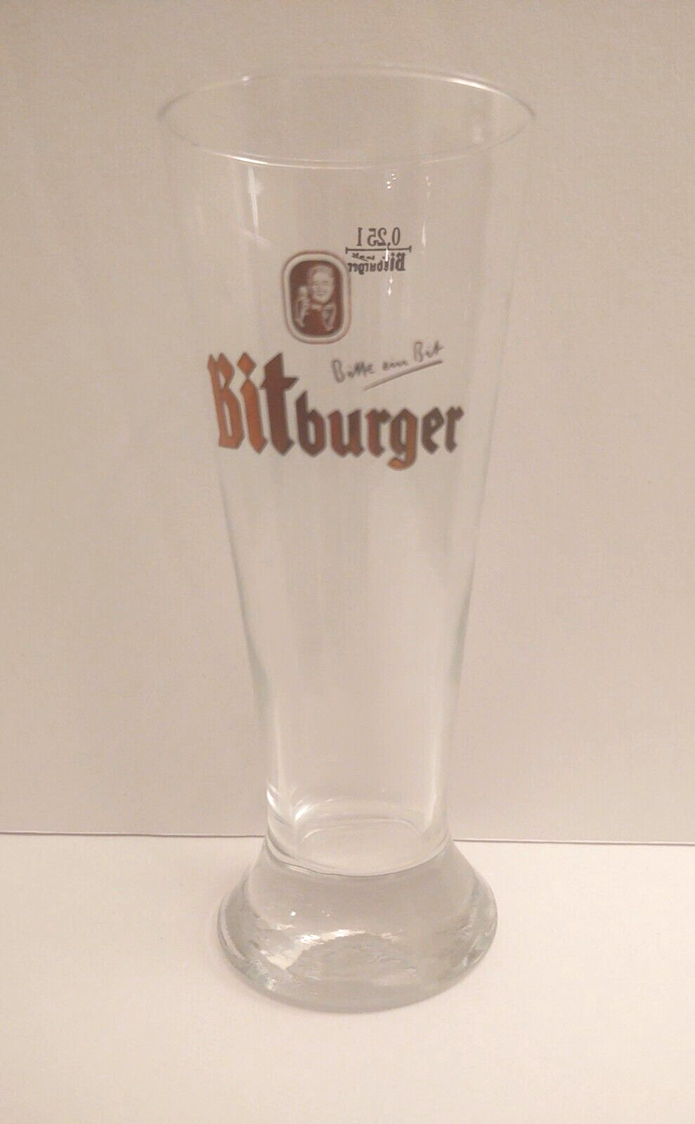 Bitburger Pilsener German Beer Glass Vintage \