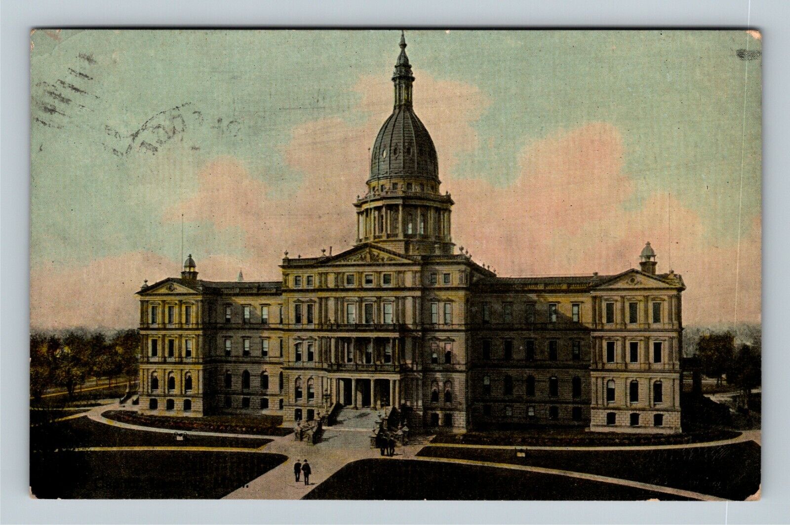 Lansing MI, Historic State Capitol Building, Michigan c1911 Vintage Postcard