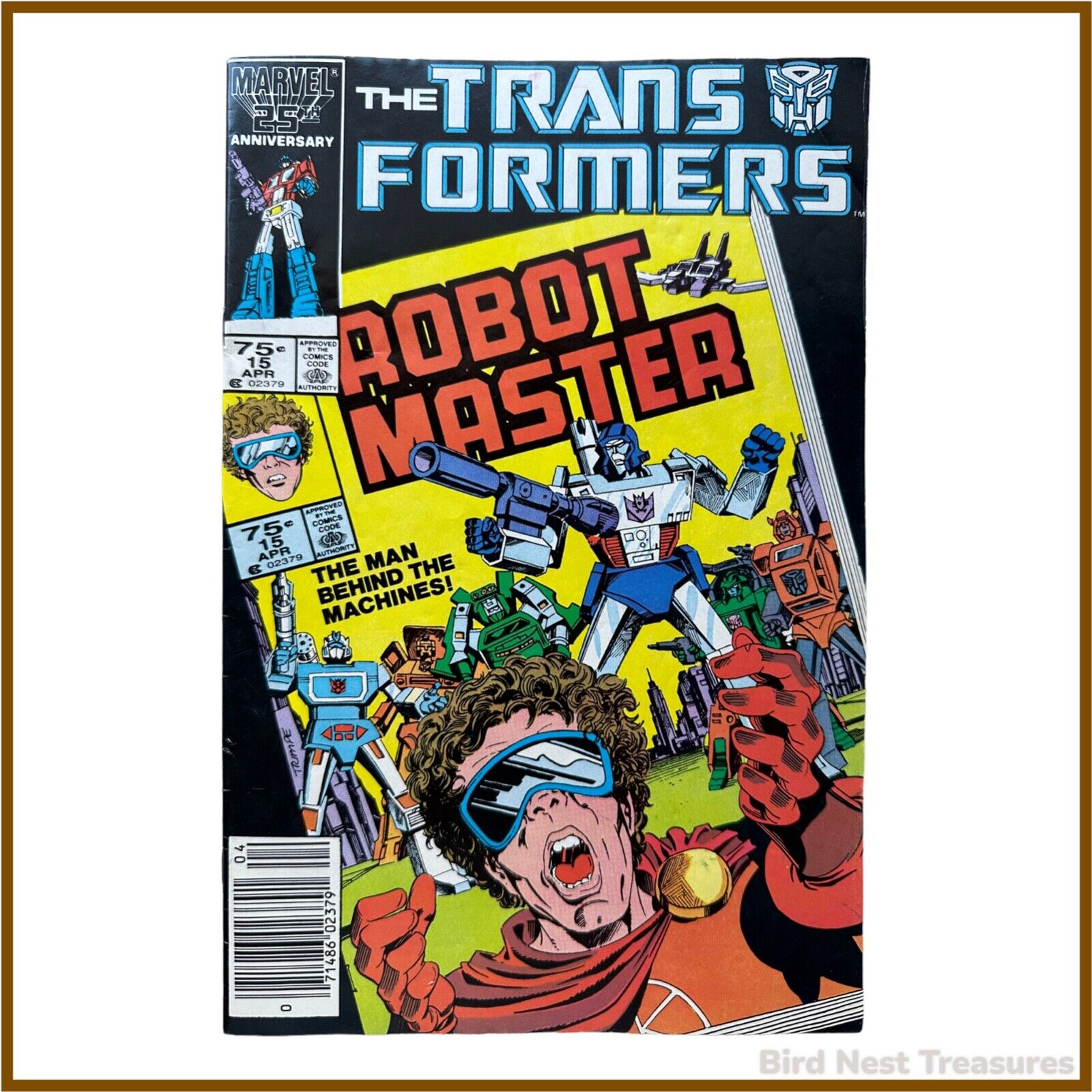 Marvel Comics THE TRANSFORMERS Vol. 1 No. 15 April 1986 ROBOT MASTER - Very Fine