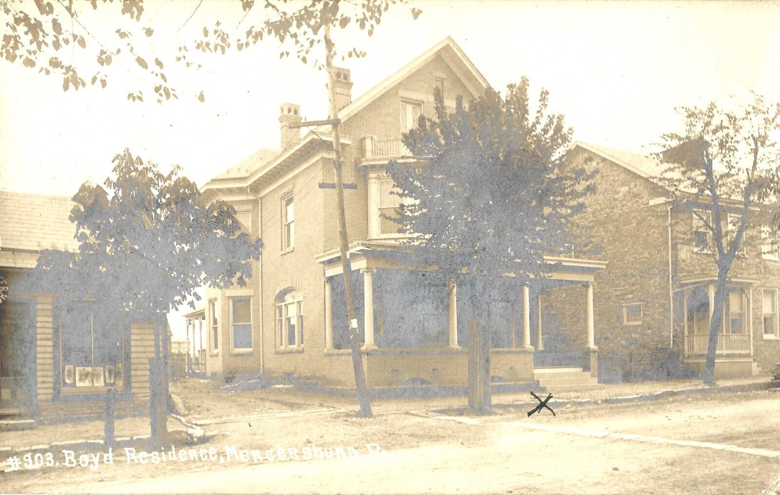 The Boyd Residence, Mercersburg PA; nice 1910s RPPC