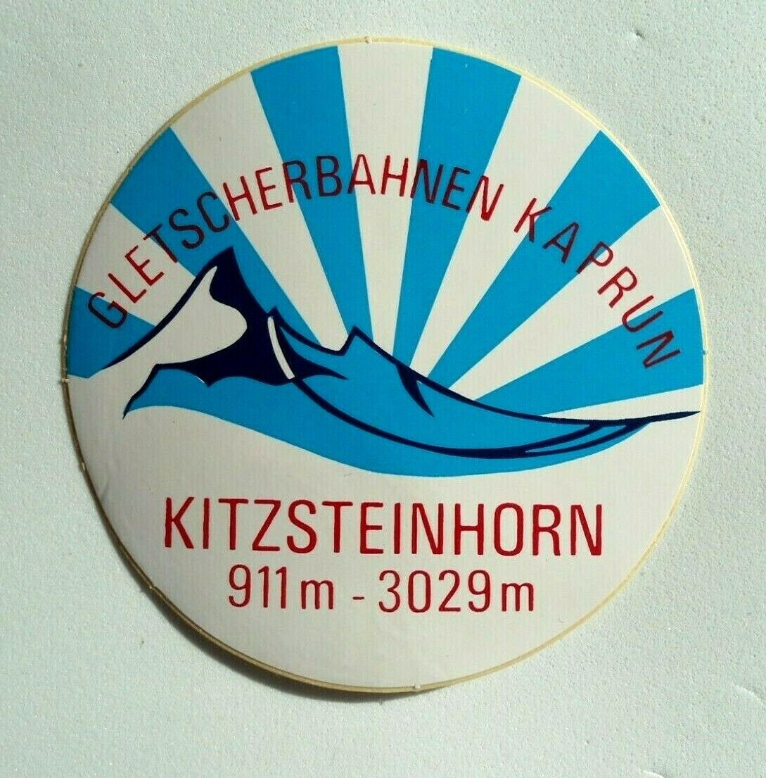 Souvenir-Aufkleber Kitzsteinhorn Gletscherbahnen Kaprun Salzburg Austria Ski