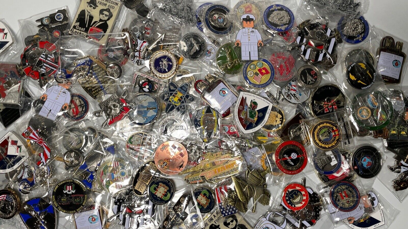 WHOLESALE LOT OF 25 CHALLENGE COINS: MIXED RANDOM COINS FOR RESALE