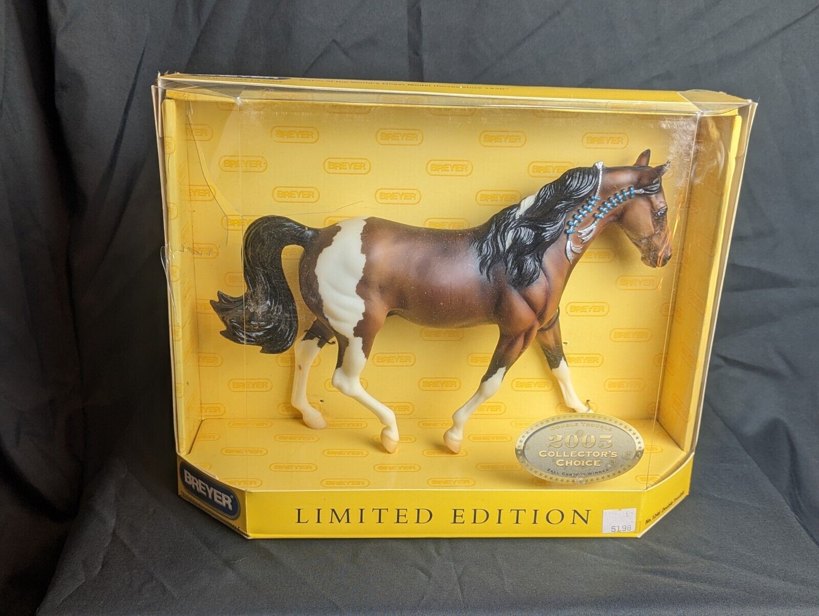 Breyer Horses Collectors Edition Very Rare Double Trouble Bay Paint Fox Trotter