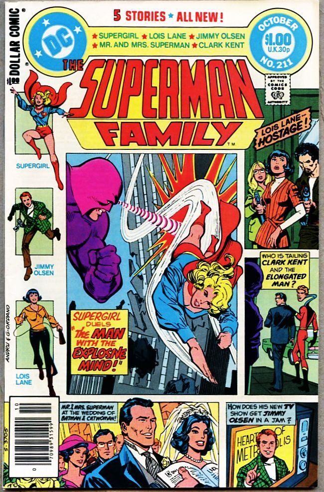 Superman Family #211-1981 vf/nm 9.0 Giant Earth II Bruce Wayne marries Catwoman