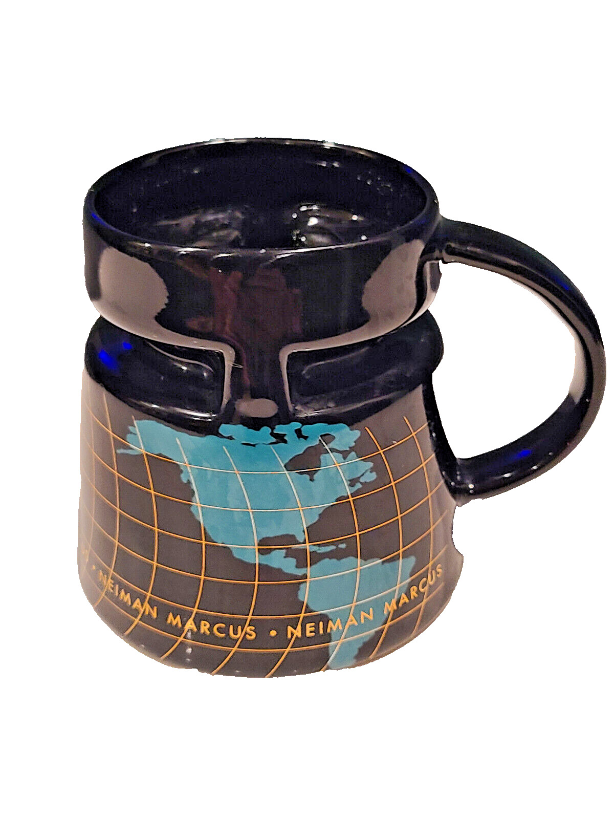 Neiman Marcus GOJO Travel Mug No Slip Bottom World Map Globe