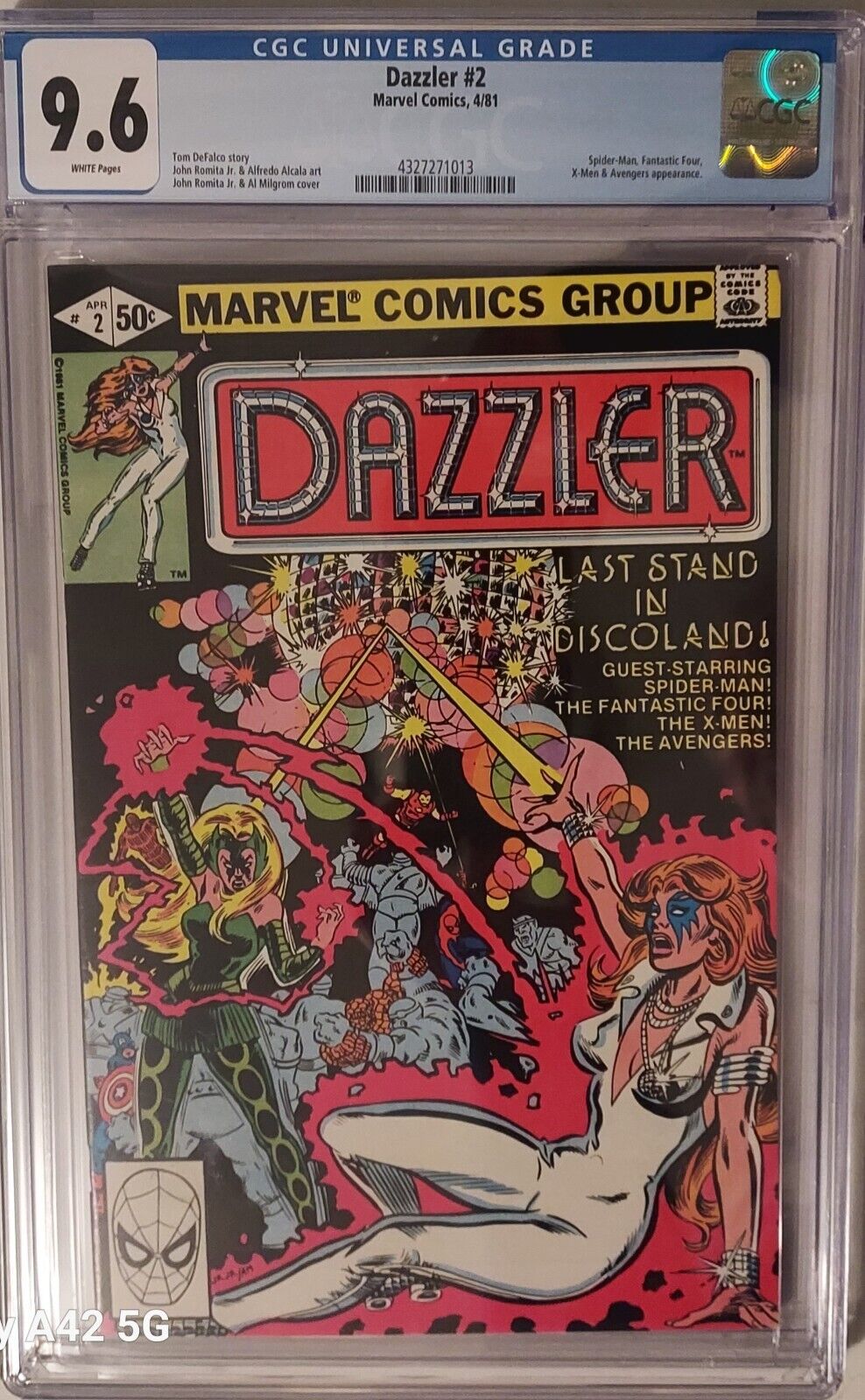 Dazzler #2 CGC 9.6 2nd Dazzler Issue 4327271013