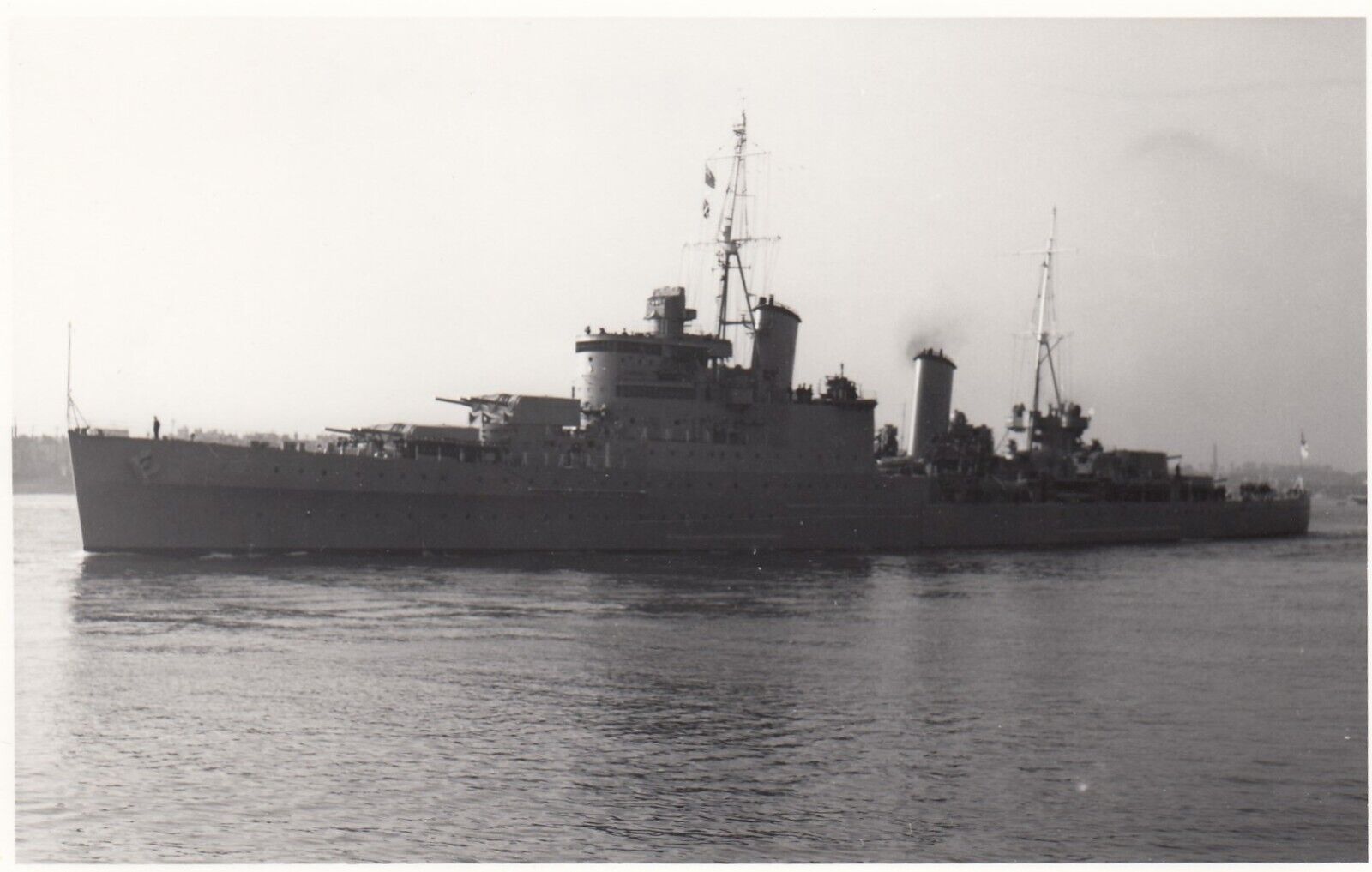 HMS GLASGOW BRITISH ROYAL NAVY SOUTHAMPTON CLASS LIGHT CRUISER B/W 1937 PHOTO
