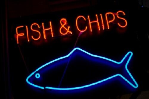 Fish Chips Seafood Neon Light Sign 20\
