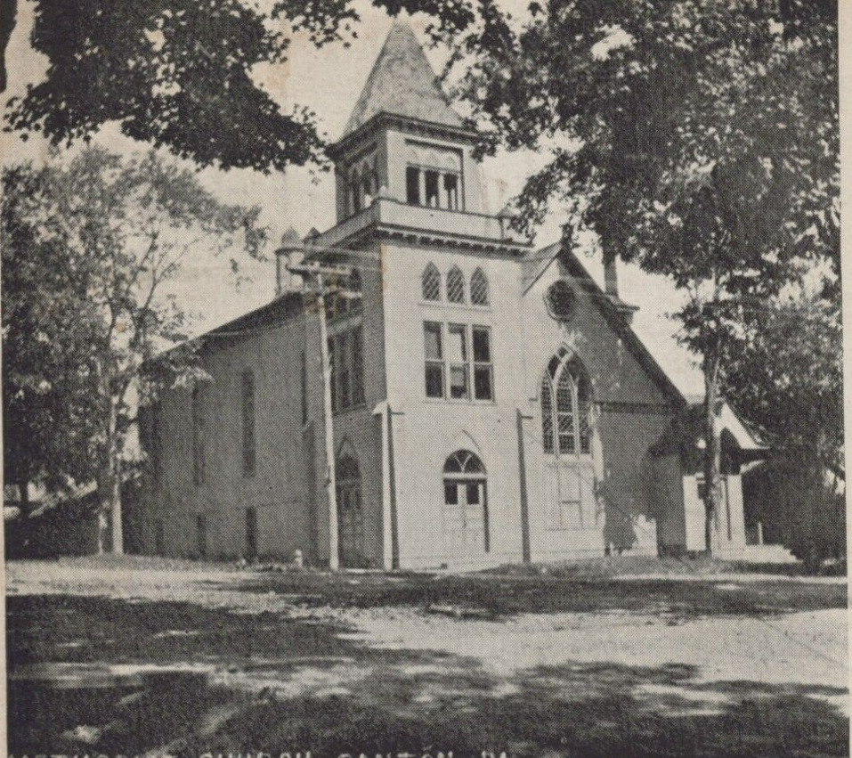 Historic Methodist Church Canton Pennsylvania Undivided Back Vintage Post Card