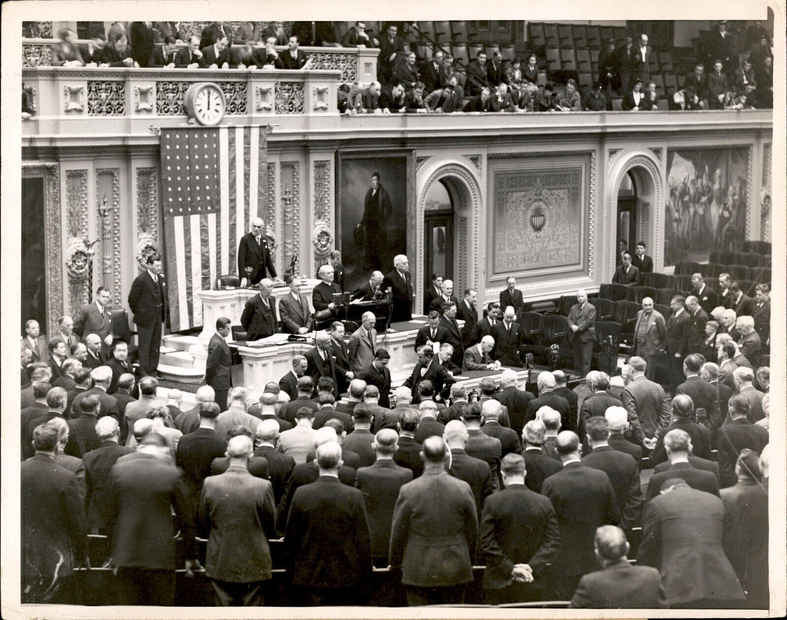 LD348 1935 Original Photo SECOND SESSION OF 74TH CONGRESS OPENS REV J. SHERA