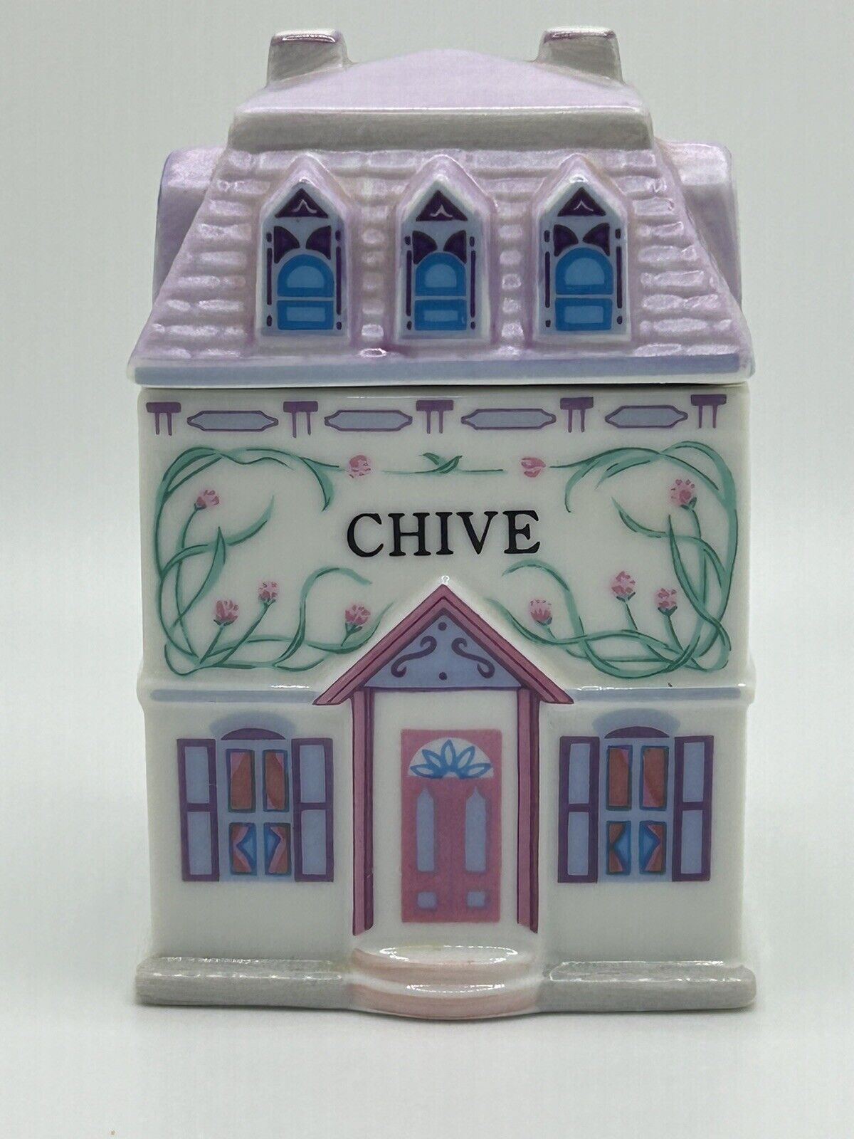 Vintage Collectible 1989 LENOX Spice Village CHIVE Jar