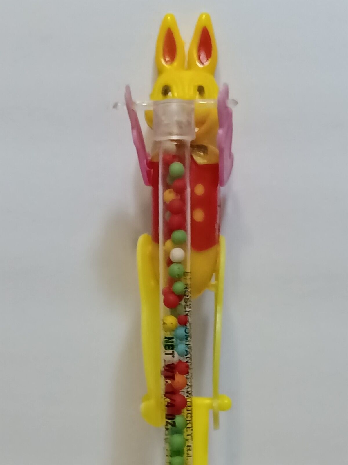 Vintage Easter Bunny candy container acrobat slide and jump candy tube Rosen 15\