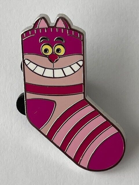 HKDL Hong Kong Disney Game pin Alice In The Wonderland Cheshire Cat Sock (A1)