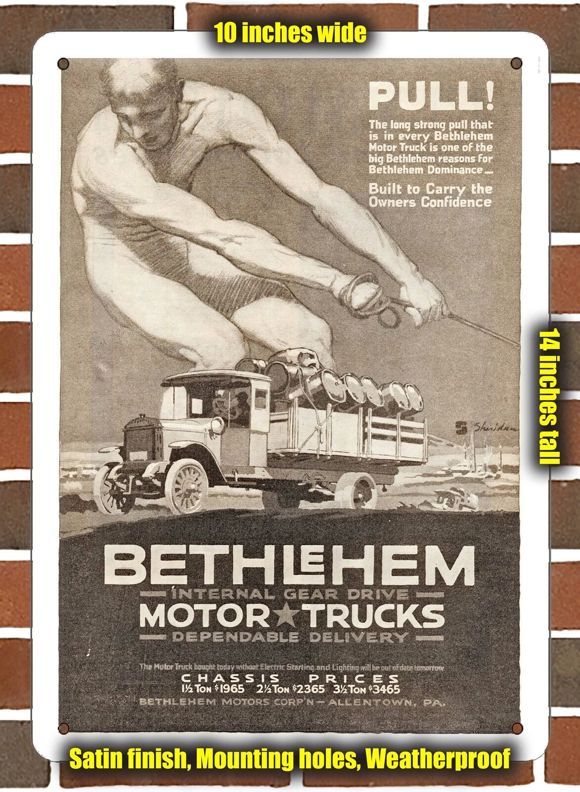Metal Sign - 1919 Bethlehem Truck- 10x14 inches