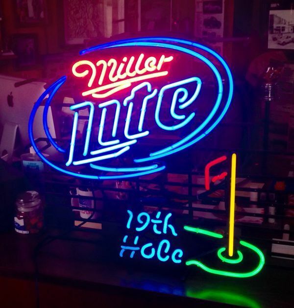 Miller Lite 19th Hole Golf Neon Light Sign 24\
