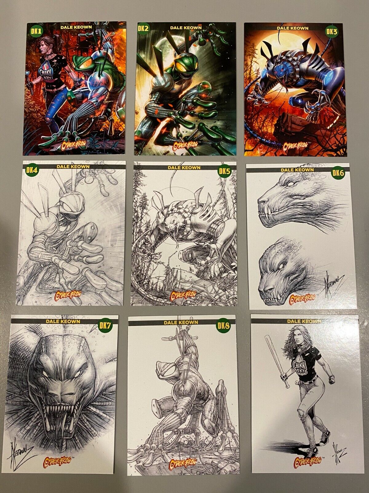 CYBERFROG eBay exclusive DALE KEOWN trading card set 9 NEW CARDS