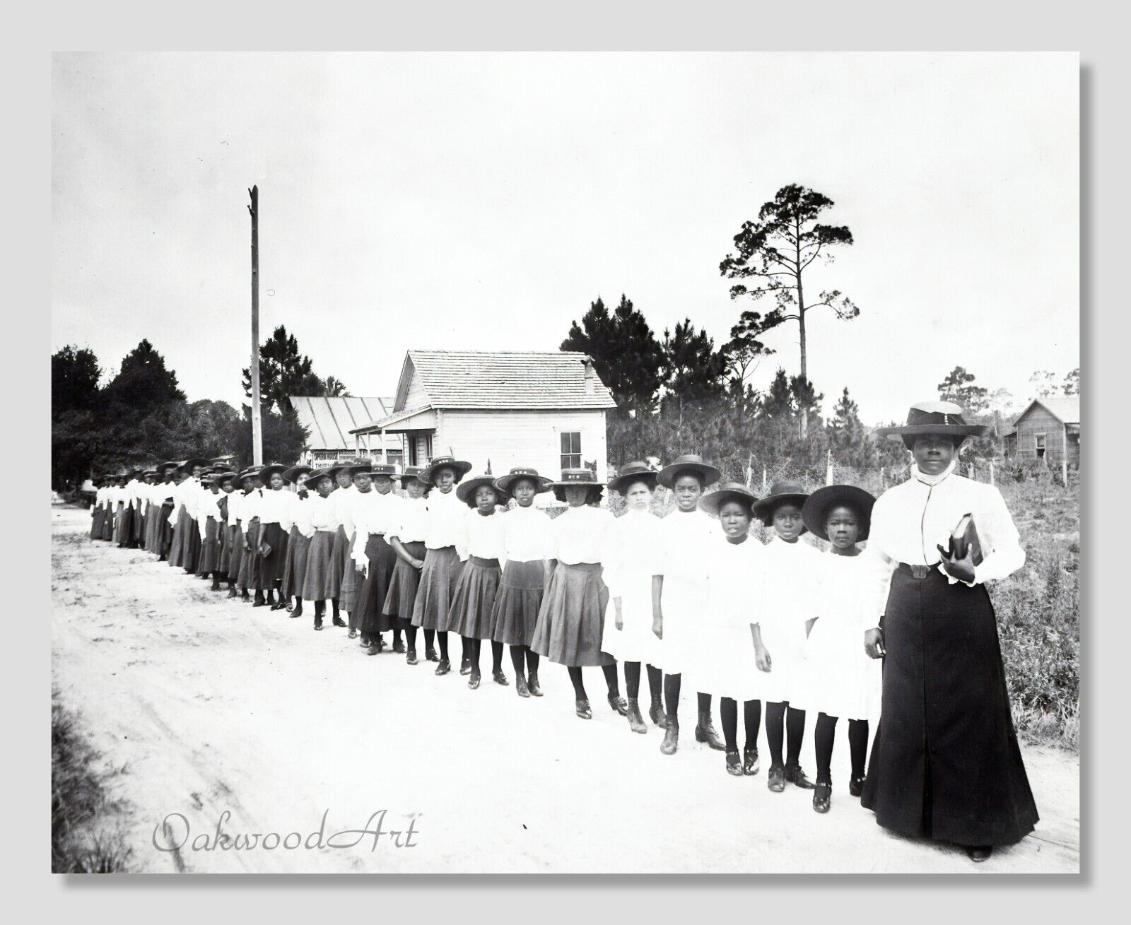 Mary McLeod Bethune & Students at School c1905, Vintage Photo Reprint