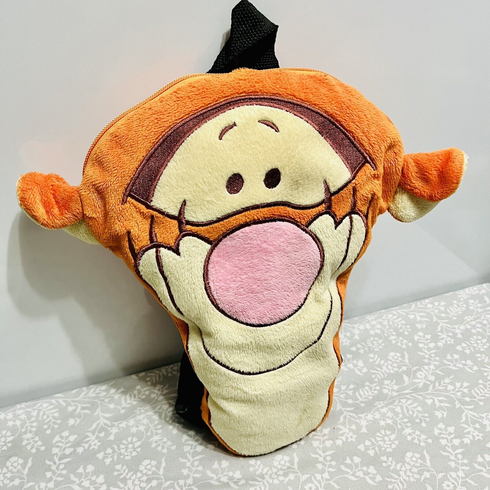 Disney Winnie The Pooh Tigger Face Plush 12in” Adjustable Backpack