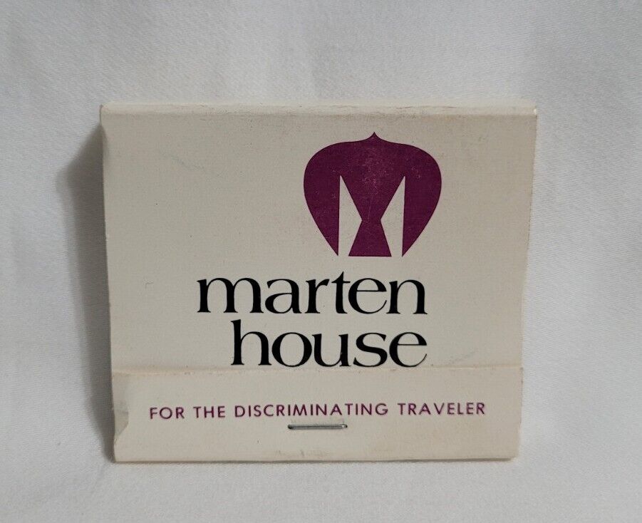 Vintage Marten House Hotel Matchbook Indianapolis Indiana Advertising Full