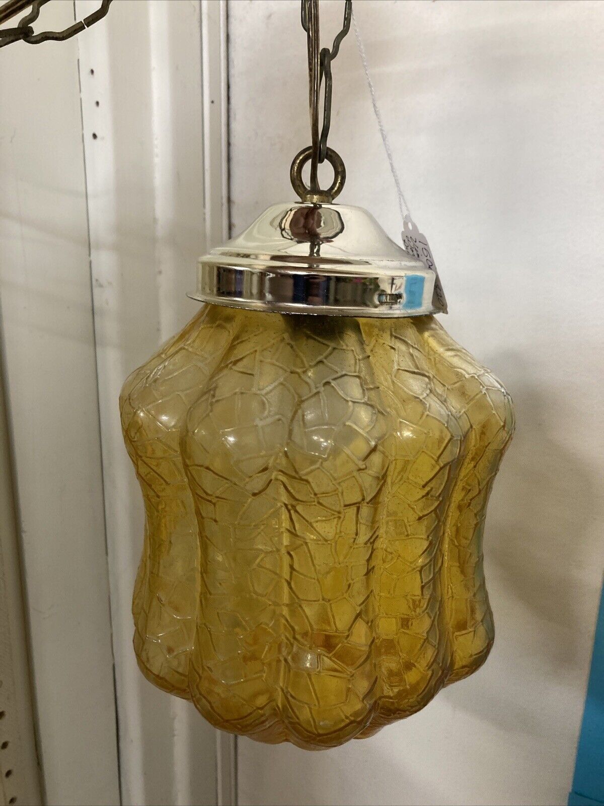 Vintage Mid Century Swag Hanging Lamp
