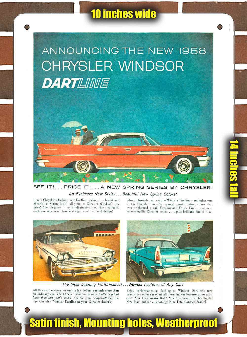Metal Sign - 1958 Chrysler Windsor- 10x14 inches