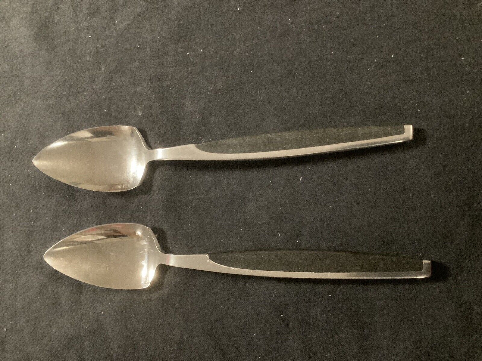 Vintage (Mar-Crest?) Ebony Elegance Spoons Pair Of 2