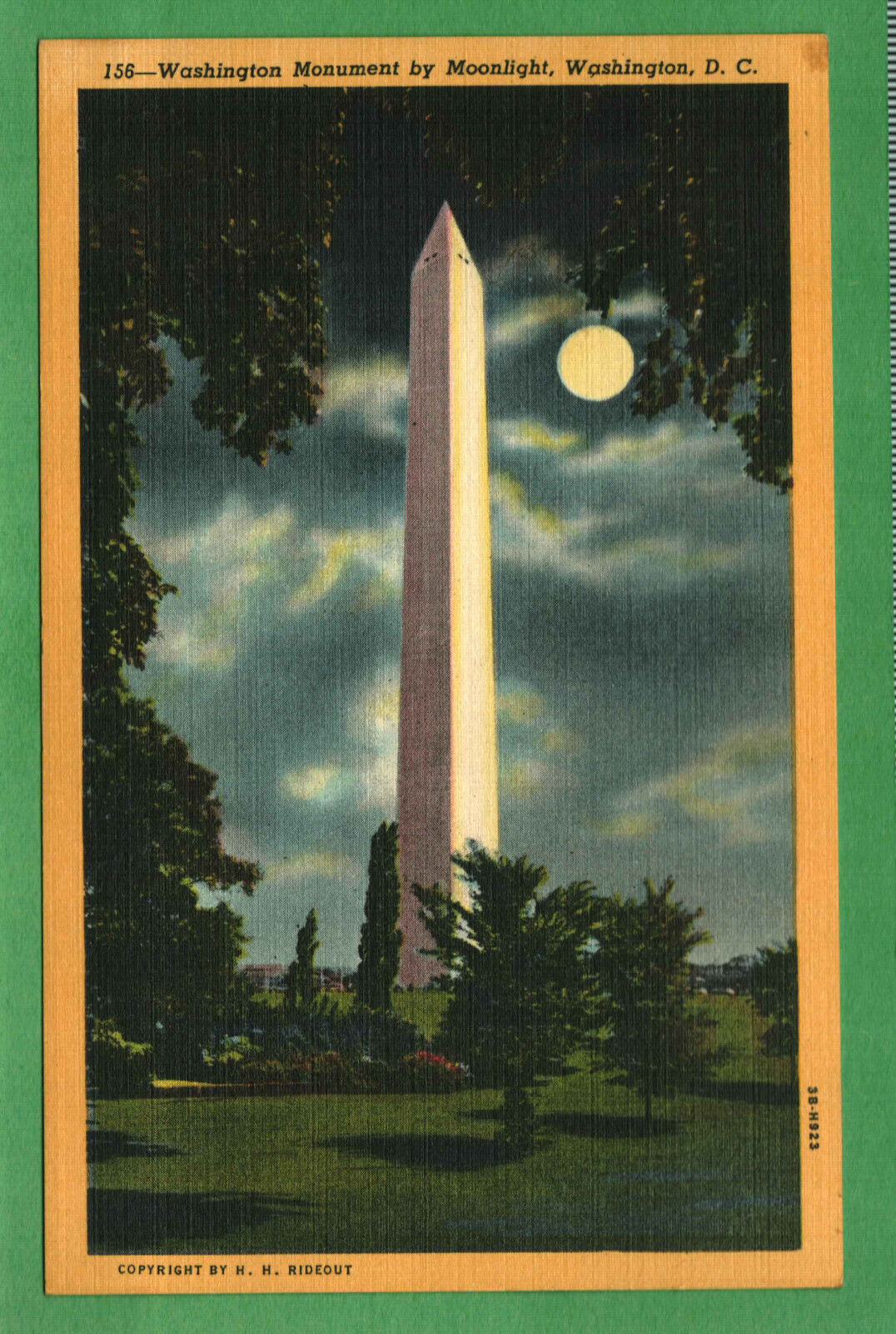 Postcard Washington Monument By Moonlight Washington D. C.