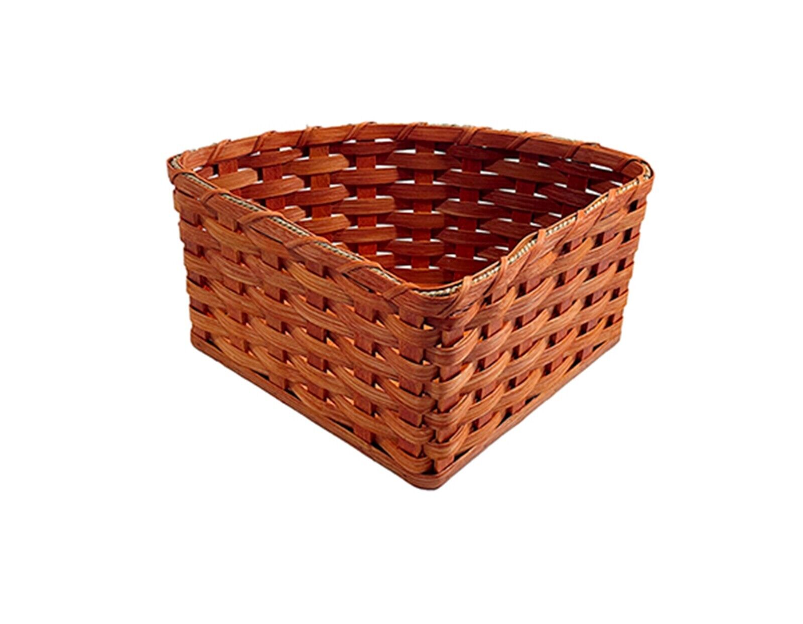 Corner Basket Amish Handmade Solid Oak Hard Bottom 