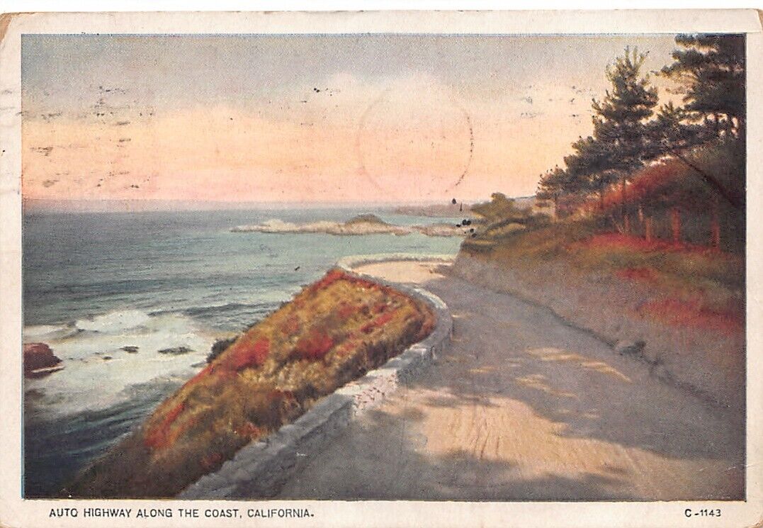 Pacific Coast Highway Circa 1924 Vtg Postcard CP319