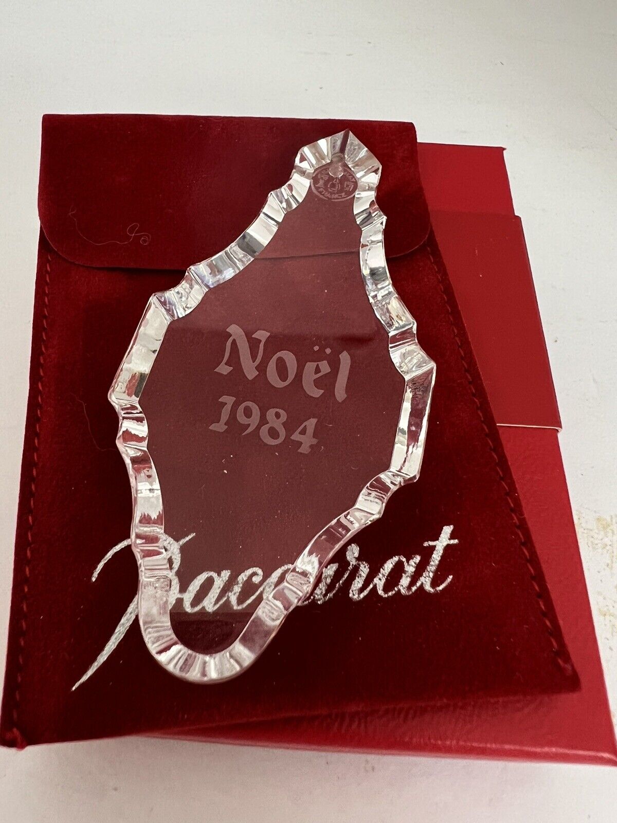 Baccarat Annual Ornament 1984 Crystal Noel snowflake Bauble 3\