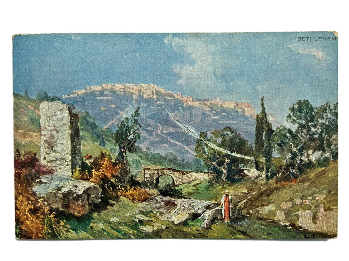 Vintage BETHLEHEM Israel 1906 Enerst Nister London Postcard Series 91 A4