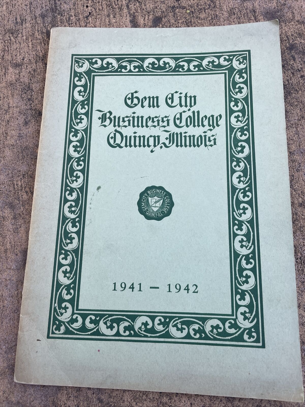 Quincy Illinois Gem City Business College Book Photos Old Vintage Rare 1941 Il