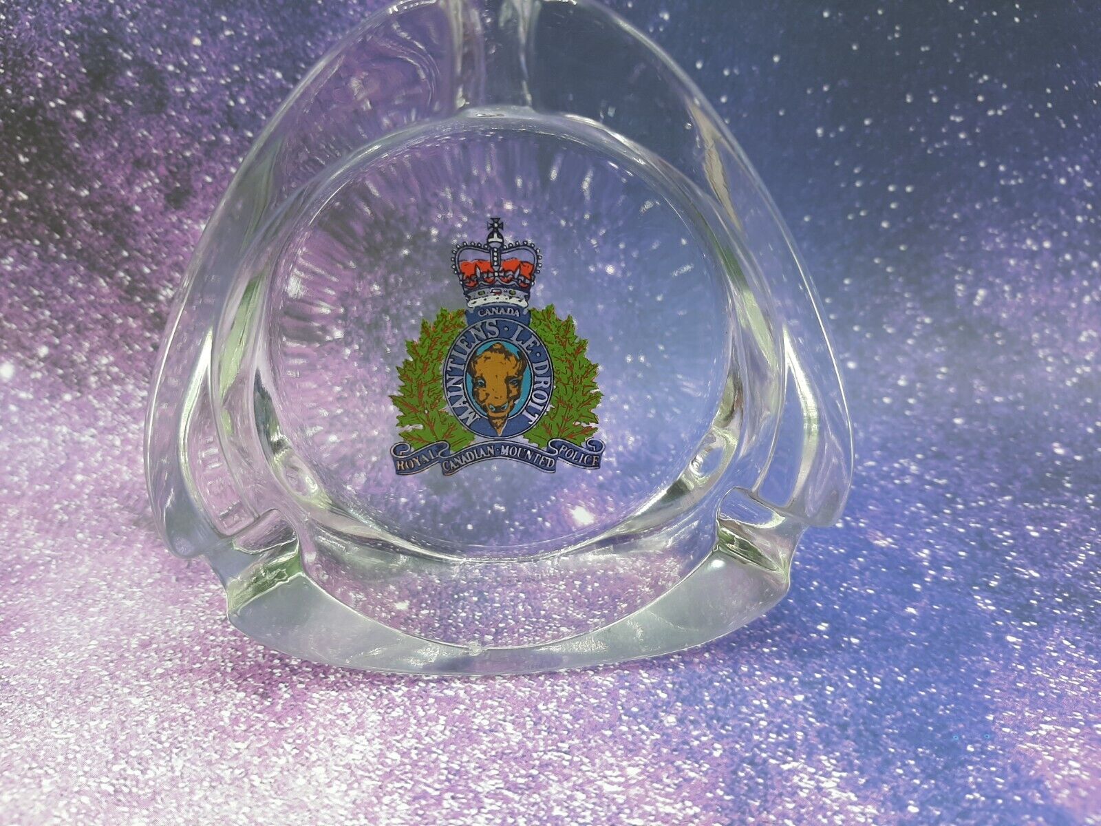 Vtg Royal Canadian Mounted Police Ashtray RCMP